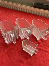 Glasschütten Vintage aus altem Küchenschrank 4 Stück