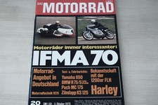 1) Motorrad 20/1970 - Zündapp KS 125 Sport mit 15 - Hercules W 2000 in einer er