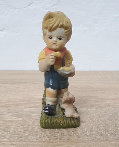 Vintage porzellanfigur junge - porzellanfigur,