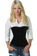 Corsage Korsett Samt Braun