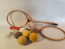 Federball Schläger Badminton Hobby + Frihesa2 Stück  Federballschläger Softball