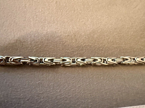 Silberne panzerkette cm - silberne,