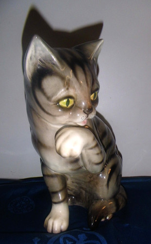 Porzellanfigur figur katze - ,