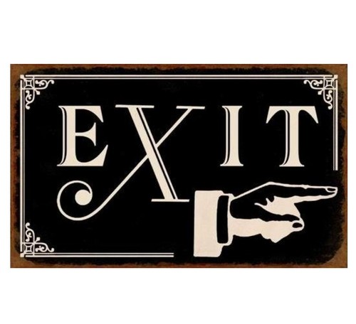 Blechschild exit schild im - blechschild, exit-