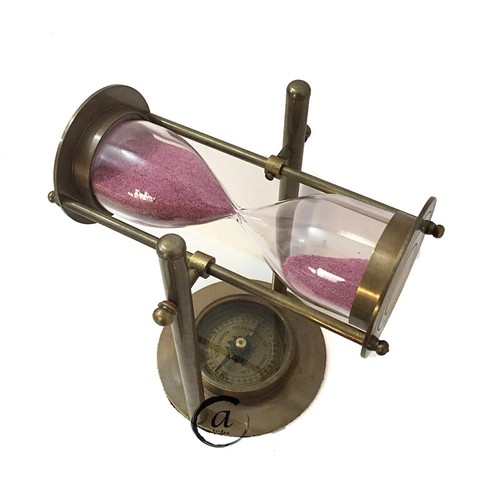 Vintage messing glas sanduhr - vintage,