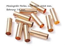 10 Metallperlen Röhrchen