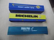 Set 3x PritschenPlanen "Panalpina Michelin ASG" Herpa? für Sattelzüge 1:87