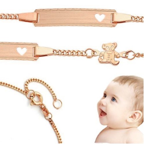 Baby herz armband mit teddy - herz,