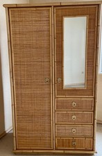 Dal Vera, Kleiderschrank Bambus/Rattan, Vintage Design 1970er