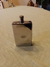 LEOPOLD VIENNA Flachmann mit integriertem Zigarettenetui Edelstahl Hochglanz