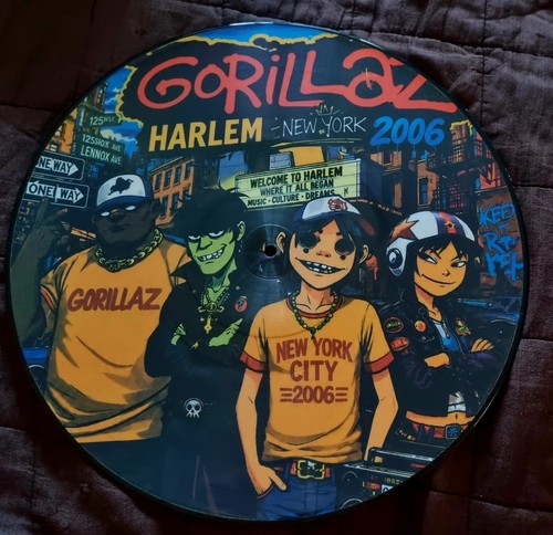 Gorillaz picture disc harlem - gorillaz,