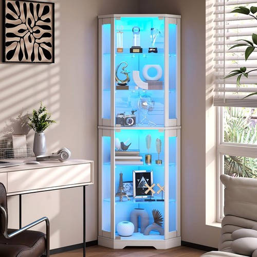 Stöckige eckvitrine mit - eckvitrine,