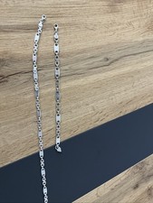 Plattenkette 6mm 925 Silber massiv -  Halskette und Armband inkl.