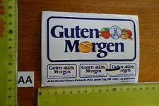 Alter Aufkleber Margarine RAMA Aktion Spruch GUTEN MORGEN
