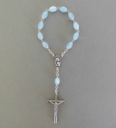 Rosenkranz hellblaue ovale