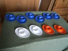10 Retro Eierbecher: 6 x blau
