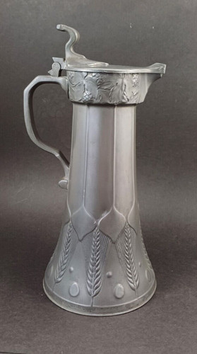 Jugendstil kayserzinn kanne - jugendstil, um