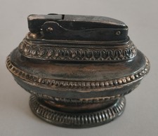 Ronson Queen Anne USA Tischfeuerzeug, Versilbert, England Silber Rare Vintage