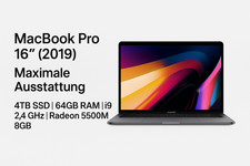 Apple MacBook Pro 16" (2019) | i9 2,4 GHz | 4 TB SSD | 64GB RAM | TOP| Händler✅