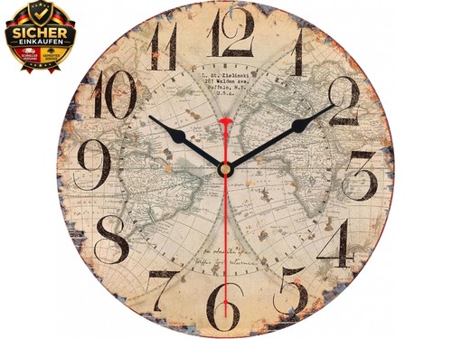 Wanduhr vintage holz - wanduhr,