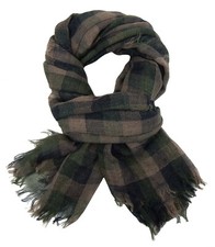  Ella Jonte Herrenschal 3 Farben Beige -  Blau Braun oder Grün Herren Schal Karo