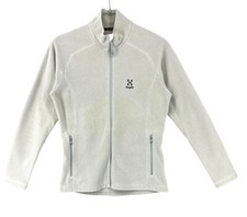 HAGLOFS Damen Weiß Solo Fleece Strickjacke Größe M