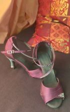 Yaochi Tanzschuhe Damentanzschuhe Latein Salsa Lila Strass ?