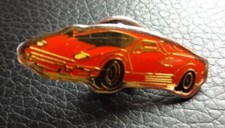 Vintage Ferrari Lamborghini ? Pin Anstecker Brosche rot gold vorn hintern silber