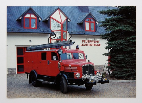 Feuerwehr postkarte - feuerwehr,
