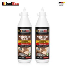 Holzleim D3 Holzkleber Weißleim 2 x 750 ml (860 g) Wasserfest Leim Kleber