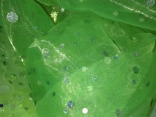 ORGANZA Stoff HELL GRÜN mit