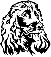 Cocker spaniel aufkleber - aufkleber,