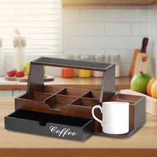 Kaffeestation Organizer für Theke Display Regal Ständer Dekor für Cafe Zuhause