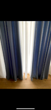 2x JAB ANSTOETZ  LUXUS DESIGNER GARDINE STORE VORHANG 245 (+10 ) x 110cm BLAU