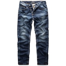 Herren Jeans Regular Straight Fit Denim Hose Destroyed R07984