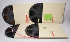 4x REVOX Tonband mit Revox Hüllen Kunststoffspule Reel Set Tonbänder