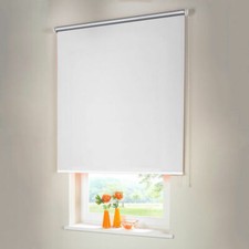 Verdunkelungsrollo Thermo Seitenzug Kettenzug Rollo - Höhe 250 cm weiß