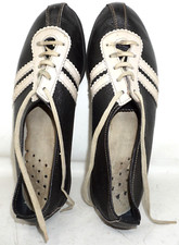 Turnschuhe DDR Leder vintage Ostalgie Gr.: ? s. Text ! BENUTZT SELTEN /P12.8/2