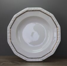 Rosenthal Maria weiß schwarze Schuppenkante m. Goldrand Suppenteller/MANGEL