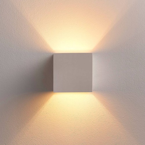 Lindby gips wandlampe weiß - lindby,