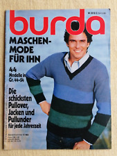 BURDA  MASCHENMODE FÜR IHN, Pullis, Pullover, Pullunder, Jacken, unbenutzt 1980