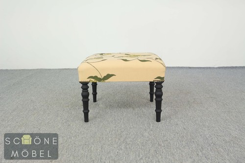 Vintage hocker mit floralem - hocker,