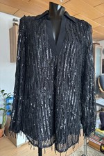 Schwarze glamouröse Bluse von