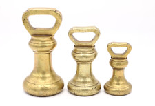 3x antike Glockengewichte