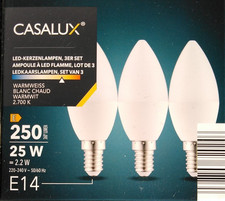 3x LED KERZEN E14 250lm 25=2,2