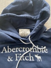 abercrombie fitch damen Hoodie Pulli Kapuze Sweater Dunkelblau Basic Sport Freut