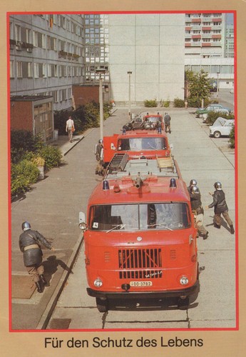 Ddr postkarte feuerwehr - ddr,