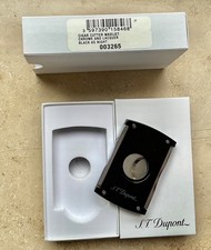 1-B WARE: S.T. DUPONT Doppel Zigarrenabschneider, Maxijet, schwarz,  Ref. 003265