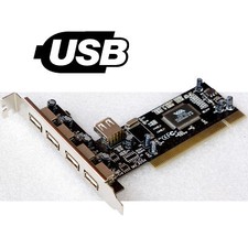 EVERTECH 5x USB PCI 2.0 ERWEITERUNG KARTE WINDOWS 98 ME XP 2000  M444