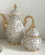 Bavaria Mocca Service Handarbeit 22 Karat Gold Kronen Stempel NEU